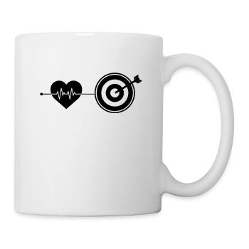 Darts heartbeat - Mug - white - Right