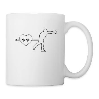 Boxen Herzschlag - Tasse - Weiß - Rechts