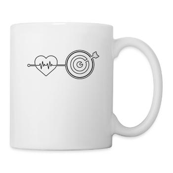Battements de cœur de fléchettes - Mug blanc - blanc - Droite