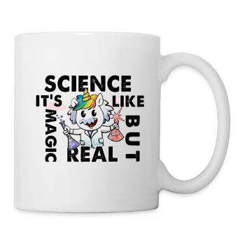 Funny Science Is Like Magic But Real Unicorn - Mug - white - Right