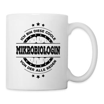 Mikrobiologin Geburtstag Mikrobiologie Geschenk - Tasse - Weiß - Rechts