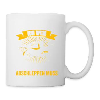 Vetrau Mir Ich Weiß Wie Ich Jemanden Abschleppen M - Tasse - Weiß - Rechts