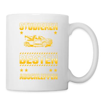 Studieren Kann Jeder Die Besten Können Abschleppen - Tasse - Weiß - Rechts