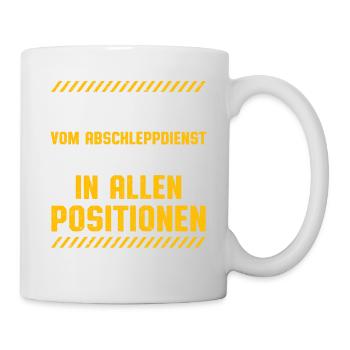 Vom Abschleppdienst Machen Es In Allen Positionen - Tasse - Weiß - Rechts
