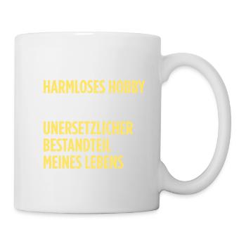 Nähen Geschenk Näherin lustiger Spruch Nähmaschine - Tasse - Weiß - Rechts