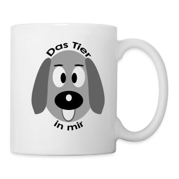 das tier in mir - Tasse - Weiß - Rechts