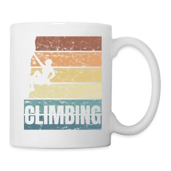 Rock Climbing Boulder Crunge Extreme Climbing - Mug - white - Right