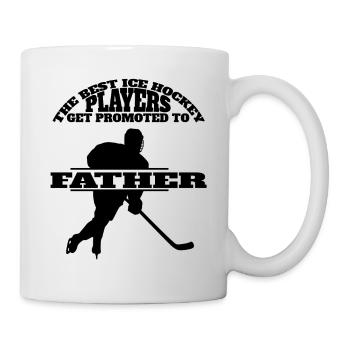 Eishockey Vater Eishockeyteam Dad Wintersport Papa - Tasse - Weiß - Rechts