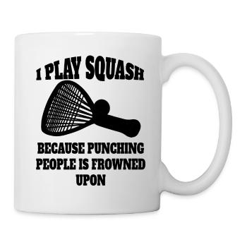 Squash Racquetball Racquetball player Squash game - Mug - white - Right