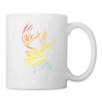 Deer Head Deer Head Rainbow Colorful - Mug - white - Right