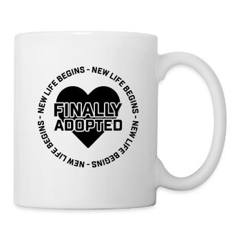 Une nouvelle vie commence enfin pas d’adopté - Mug blanc - blanc - Droite