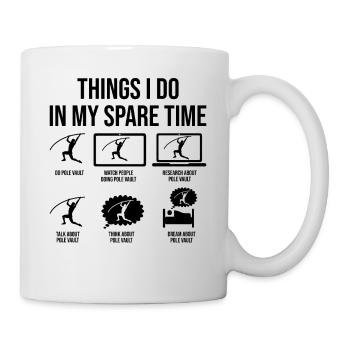 Lustiger Stabhochsprung Stabhochsprung - Tasse - Weiß - Rechts