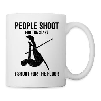 Lustiger Stabhochsprung Stabhochsprung - Tasse - Weiß - Rechts