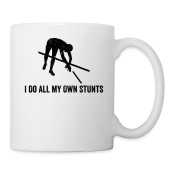 Lustiger Stabhochsprung Stabhochsprung - Tasse - Weiß - Rechts