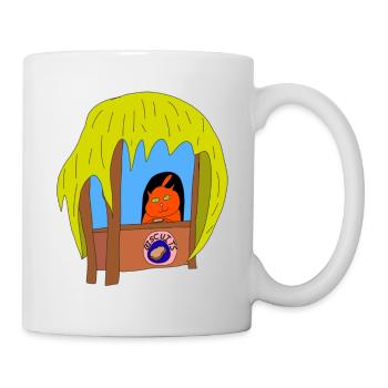 Funny Colorful Cat Making Biscuits - Mug - white - Right