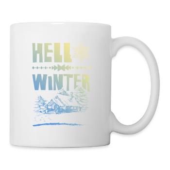 Hello Winter - Tasse - Weiß - Rechts