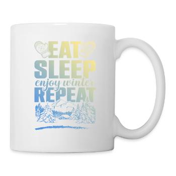 Manger Dormir profiter de Winter Repeat - Mug blanc - blanc - Droite