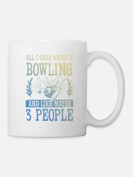 Bowling lustiger spruch - Tasse - Weiß