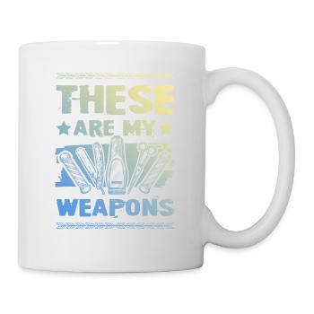 Armes de barbier - Mug blanc - blanc - Droite
