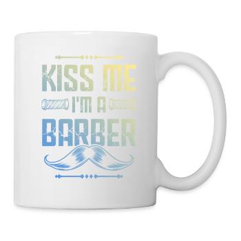 Küsse mich Barber - Tasse - Weiß - Rechts