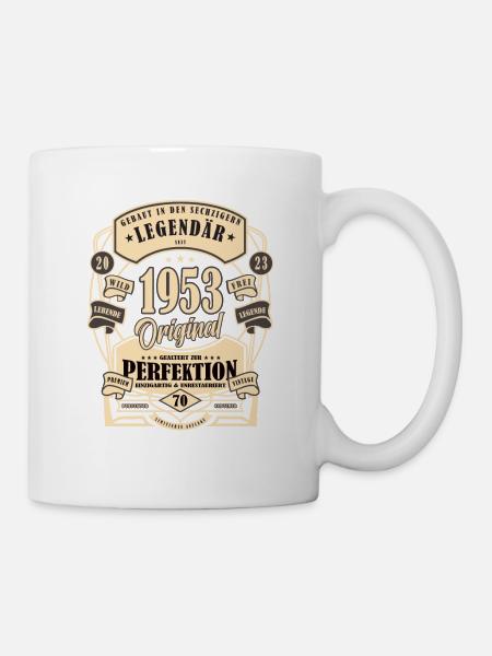 70. Geburtstag Geschenk Mythos Legende Original - Tasse - Weiß