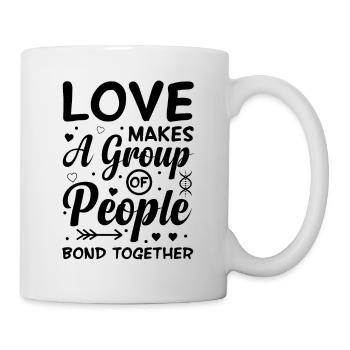 L’amour soude un groupe de personnes - Mug blanc - blanc - Droite