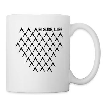 Egg gude as ribbed Abbelwoiglas pattern Cider - Mug - white - Right