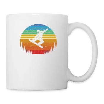 Amateur de sports d’hiver amateur de snowboard vintage - Mug blanc - blanc - Droite