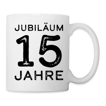 Jubiläum 15 Jahre Firmenjubiläum Geschenk - Tasse - Weiß - Rechts