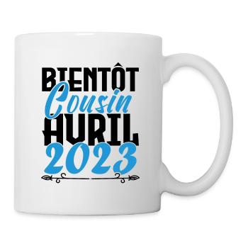 Annonce grossesse. bientôt Cousin Avril 2023. - Mug blanc - blanc - Droite
