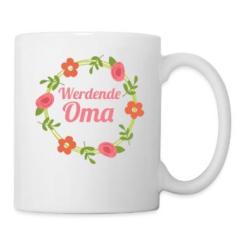 Werdende Oma Großmutter Geschenk - Tasse - Weiß - Rechts