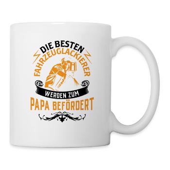 Fahrzeuglackierer zum Papa befördert Lackierer - Tasse - Weiß - Rechts