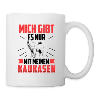 Nur mit meinem Owtscharka Kaukasischer Owtscharka - Tasse - Weiß - Rechts