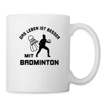 La vie est meilleure avec un cadeau de badminton - Mug blanc - blanc - Droite