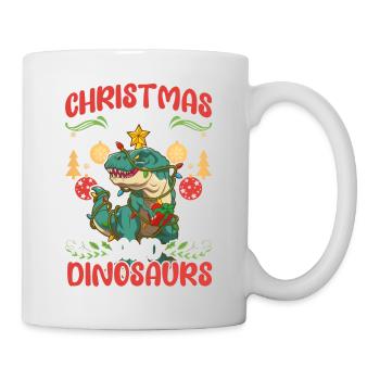 Dino Boy Boy Children Christmas Love Dinosaurs - Mug - white - Right