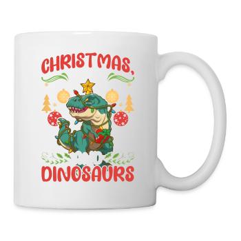 Dinosaur Dino Young Boy Christmas Gift - Mug - white - Right
