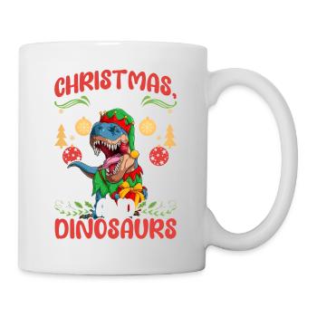 Dinosaur Dino Young Boy Christmas Gift - Mug - white - Right