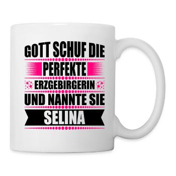 Erzgebirge Frau Namen Sachsen Selina - Tasse - Weiß - Rechts