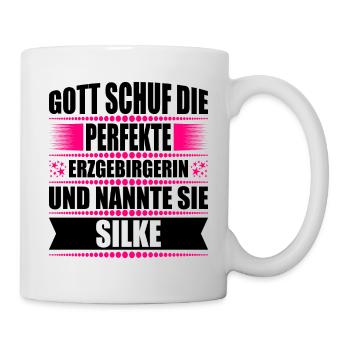 Erzgebirge Frau Namen Sachsen Silke - Tasse - Weiß - Rechts