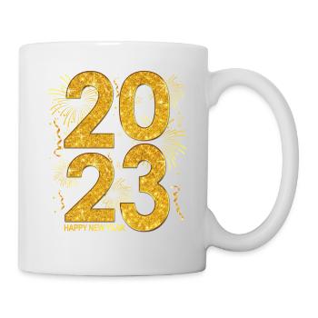 Silvesterparty Countdown - Frohes Neues Jahr - Tasse - Weiß - Rechts