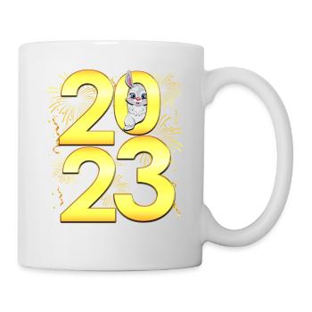 Countdown 2023 Silvesterparty - Neujahr 202 - Tasse - Weiß - Rechts