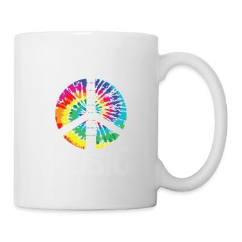 peace love music music is all i need - Mug - white - Right