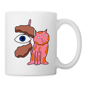 Pet Cat Making Biscuits Christmas - Mug - white - Right