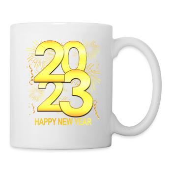 Bonne année 2023 - Nouvel An pyrotechnique - Mug blanc - blanc - Droite