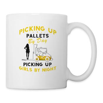 Gabelstaplerfahrer und Lagerhaus Gabestaplerfahrer - Tasse - Weiß - Rechts
