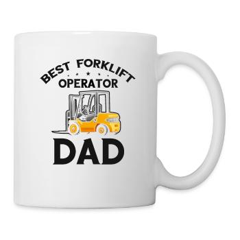Gabelstaplerbediener und Gabelstaplerfahrer - Tasse - Weiß - Rechts