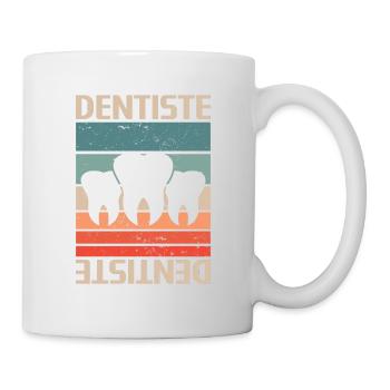 Vintage Retro Dentiste Dentisterie - Mug blanc - blanc - Droite