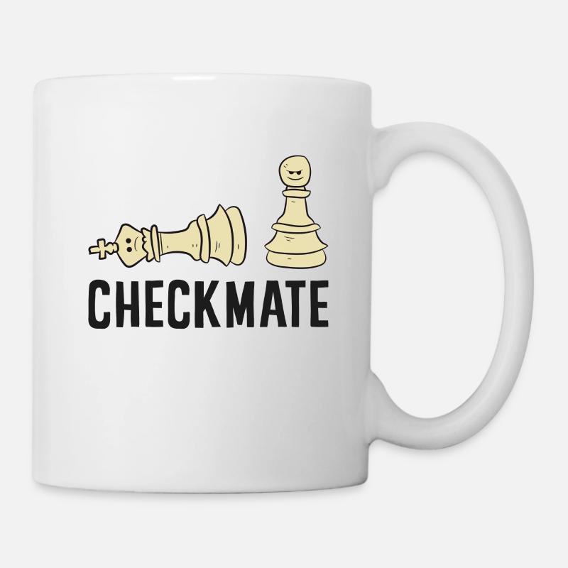 Échec et mat drôle de joueur d’échecs - Mug blanc - blanc
