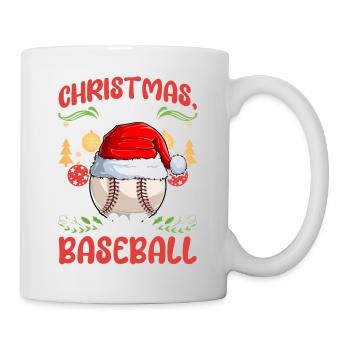 Joueur de baseball Club Amour de Noël - Mug blanc - blanc - Droite