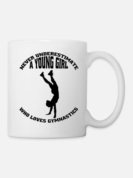 Gymnastique Gymnastique au sol Gymnastique Club de gymnastique Filles - Mug blanc - blanc